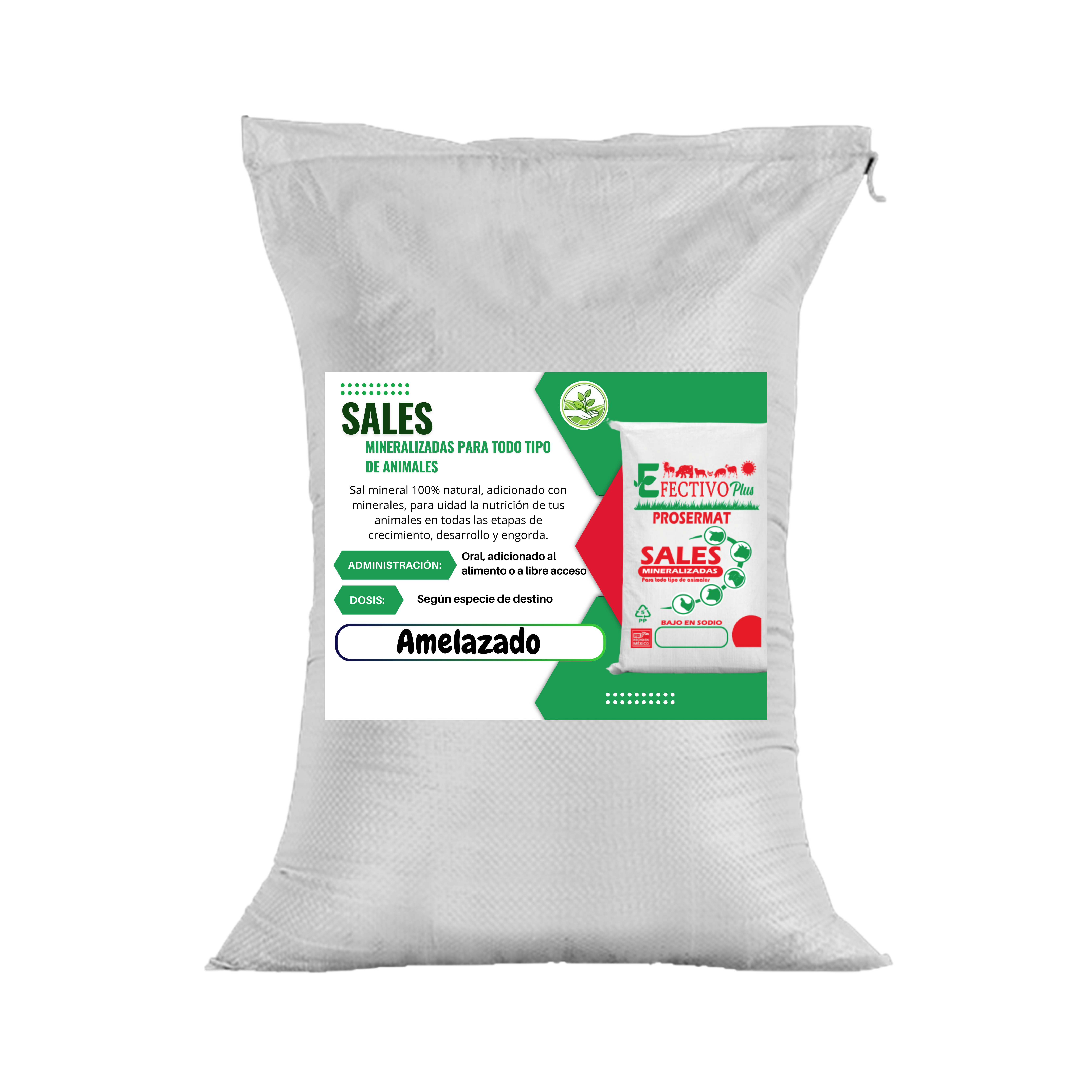 Sales Mineralizadas Amelazado 10 kg Efectivo Plus