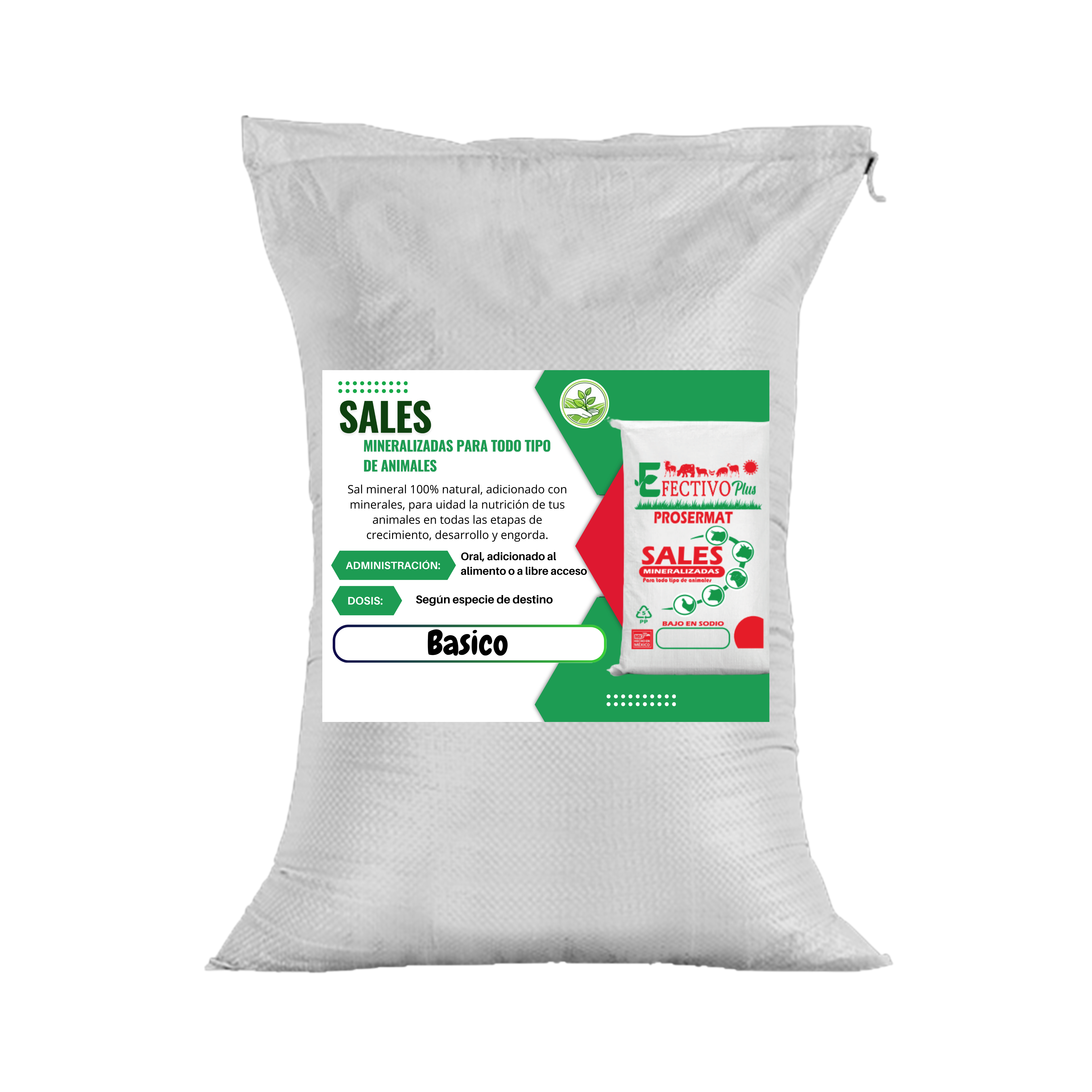 Sales Mineralizadas Basico para Animales 10 kg Efectivo Plus