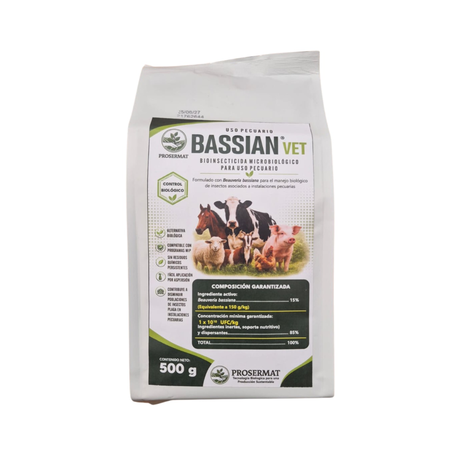 BassianVet insecticida biológico uso pecuario 500 g