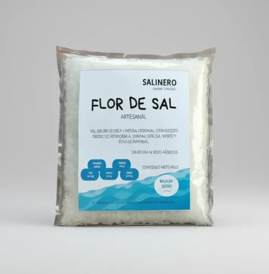 Flor de Sal Artesanal 8 Bolsas de 400 gramos Salinero 3.2 kg