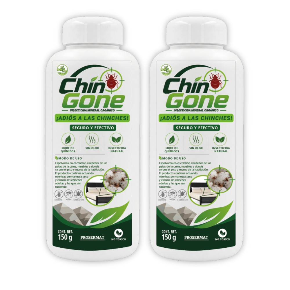 CHIN-GONE adiós a las chinches de cama y colchon bote 150 g - 2 pzas